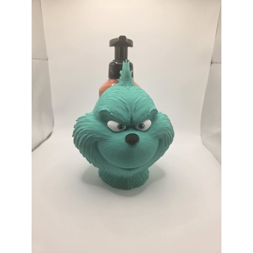 3D Printed Grinch Foam Soap Dispenser Unique Holiday Bathroom Decor Fun Gift